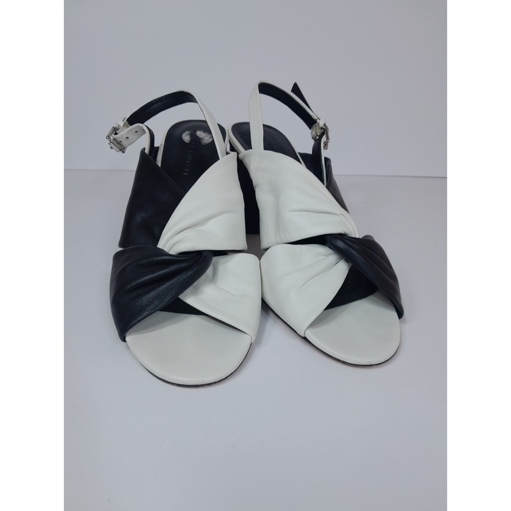 Rebecca Minkoff Womens Agata Leather Black White Leather sz 9 M - Picture 3 of 10